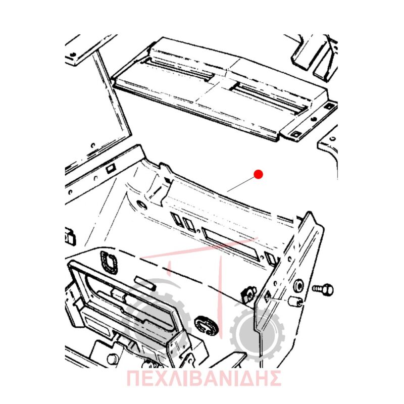 Κάτω πλαστικό ταμπλό Massey Ferguson 362-375-382-390-398-399