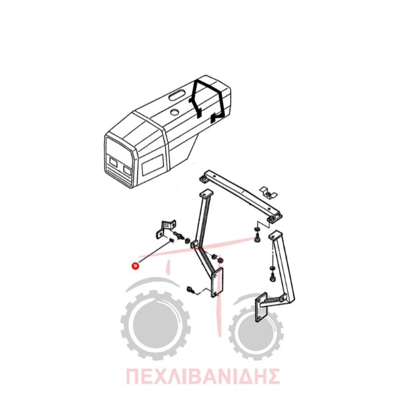Βίδα λάμας πλαϊνό καπάκι Massey Ferguson 3080-3125-3655