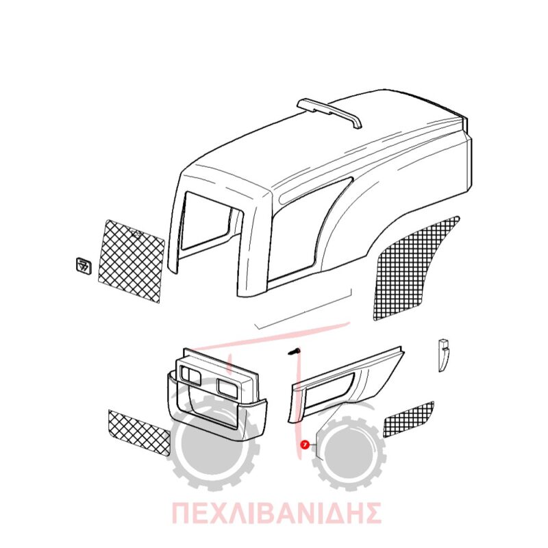 Αριστερό καπάκι καπό Massey Ferguson 3300-3400 Αριστερό καπάκι καπό Massey Ferguson 3300-3400