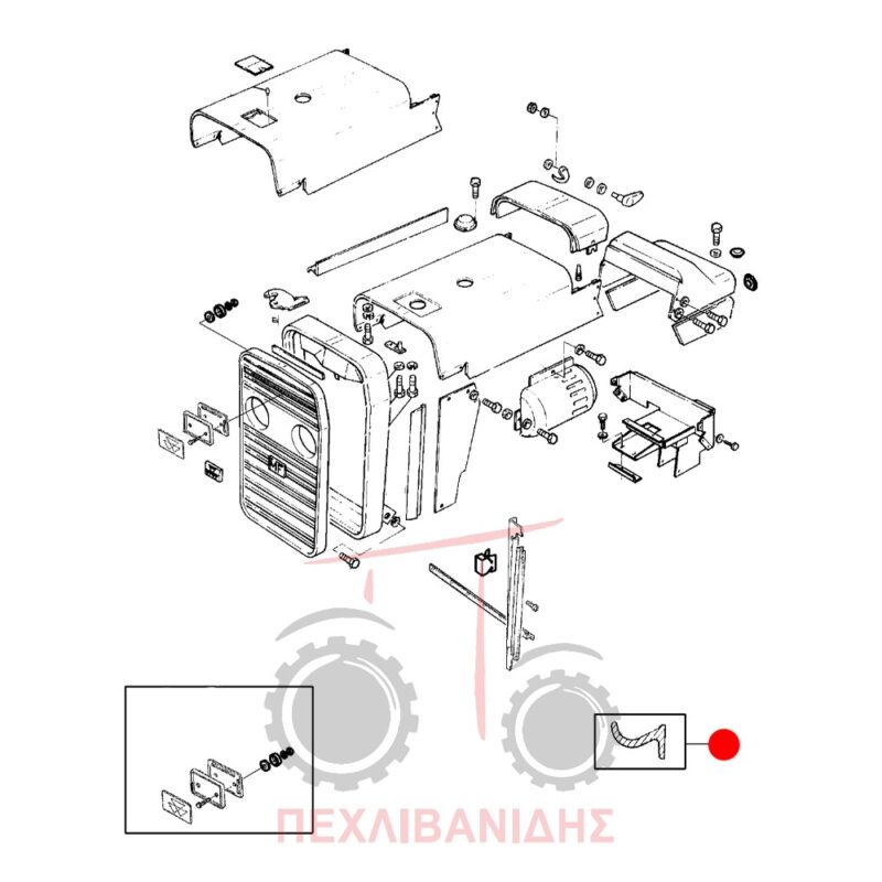 Λάστιχο καπό Massey Ferguson 253-263