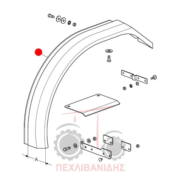 Δεξιά πλαϊνή προέκταση φτερού Massey Ferguson 3300-3400