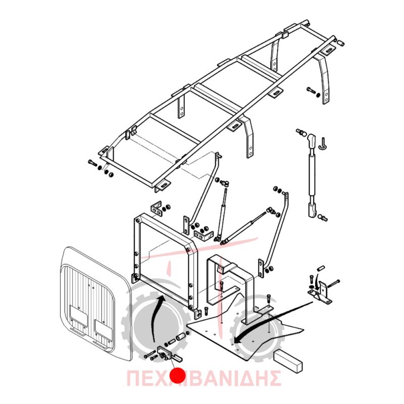 Κλειδαριά καπό Massey Ferguson 8200-8400 Κλειδαριά καπό Massey Ferguson 8200-8400