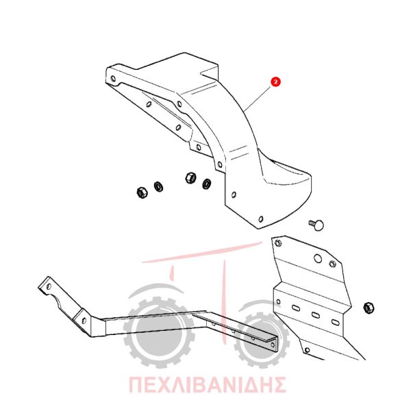 Δεξιά πίσω προέκταση φτερού Massey Ferguson 3340-3350