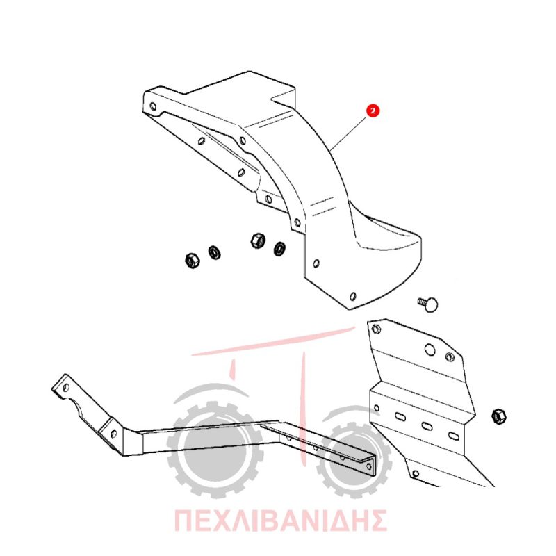 Δεξιά πίσω προέκταση φτερού Massey Ferguson 3340-3350 Δεξιά πίσω προέκταση φτερού Massey Ferguson 3340-3350