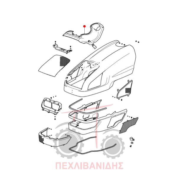 Δεξί πλαϊνό πλαστικό Massey Ferguson 2405-2410-2415