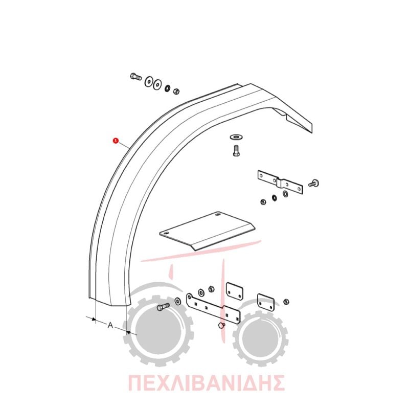 Δεξιά προέκταση φτερού Massey Ferguson 3425-3435-3445-3455 Δεξιά προέκταση φτερού Massey Ferguson 3425-3435-3445-3455