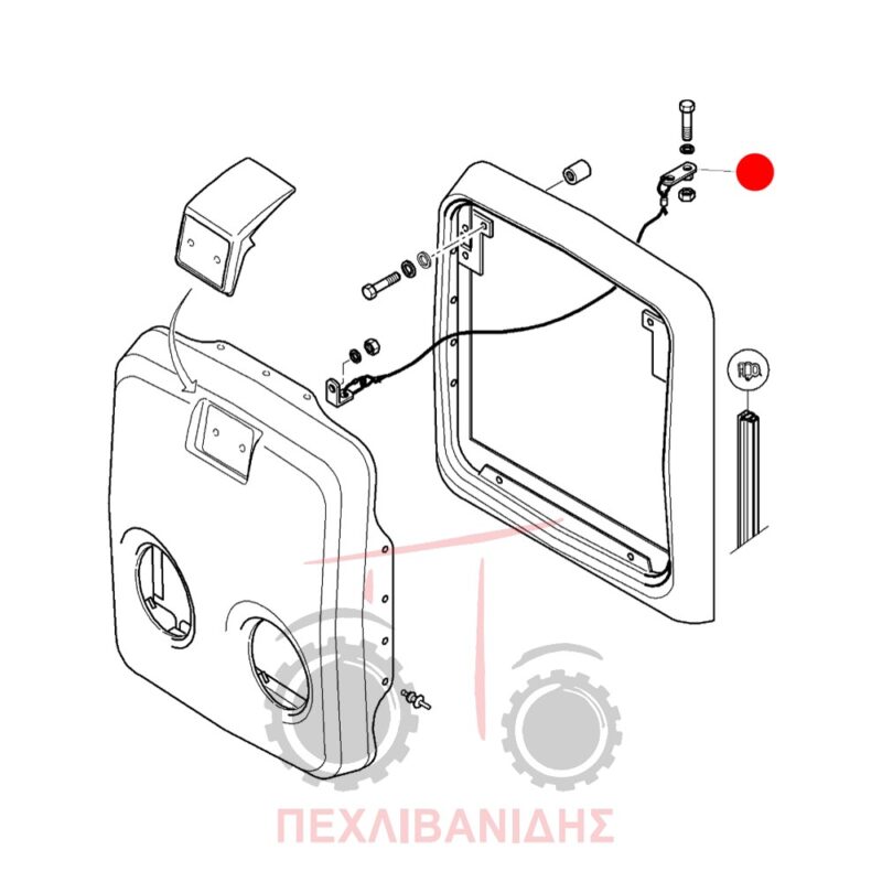 Ντίζα μάσκας Massey Ferguson 4200-4300-5400-6200-6400-7400 Ντίζα μάσκας Massey Ferguson 4200-4300-5400-6200-6400-7400