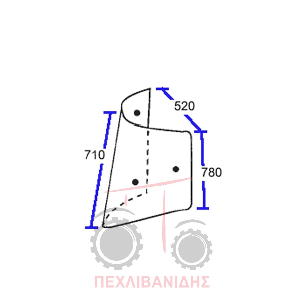 Τζάμι πίσω Massey Ferguson 4200-4300