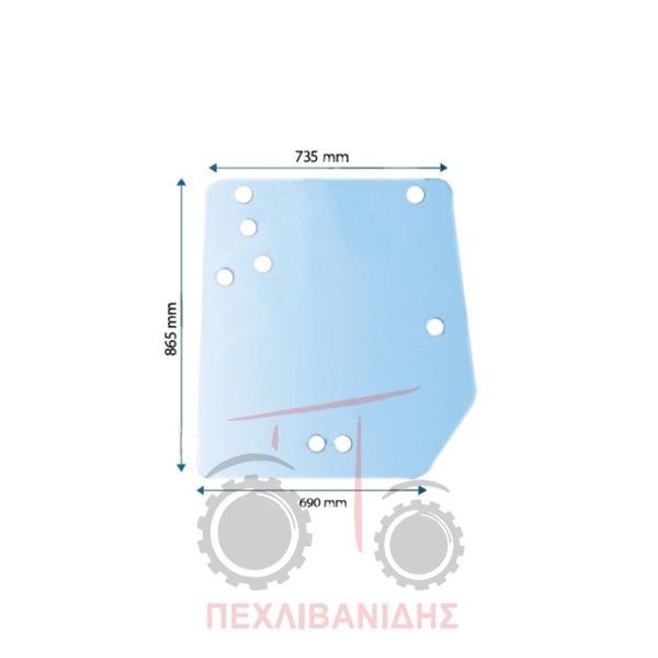 Τζάμι καμπίνας Massey Ferguson 5400