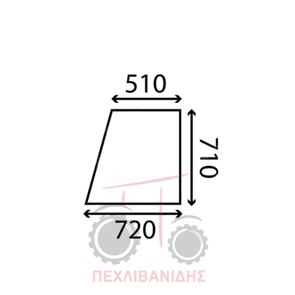 Τζάμι πόρτας Massey Ferguson 1114-1134