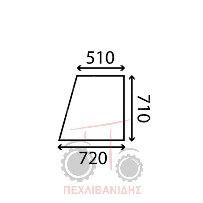 Τζάμι πόρτας Massey Ferguson 1114-1134 Τζάμι πόρτας Massey Ferguson 1114-1134