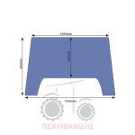 Μπροστά τζάμι καμπίνας Massey Ferguson 365-375-395-398-399 Μπροστά τζάμι καμπίνας Massey Ferguson 365-375-395-398-399