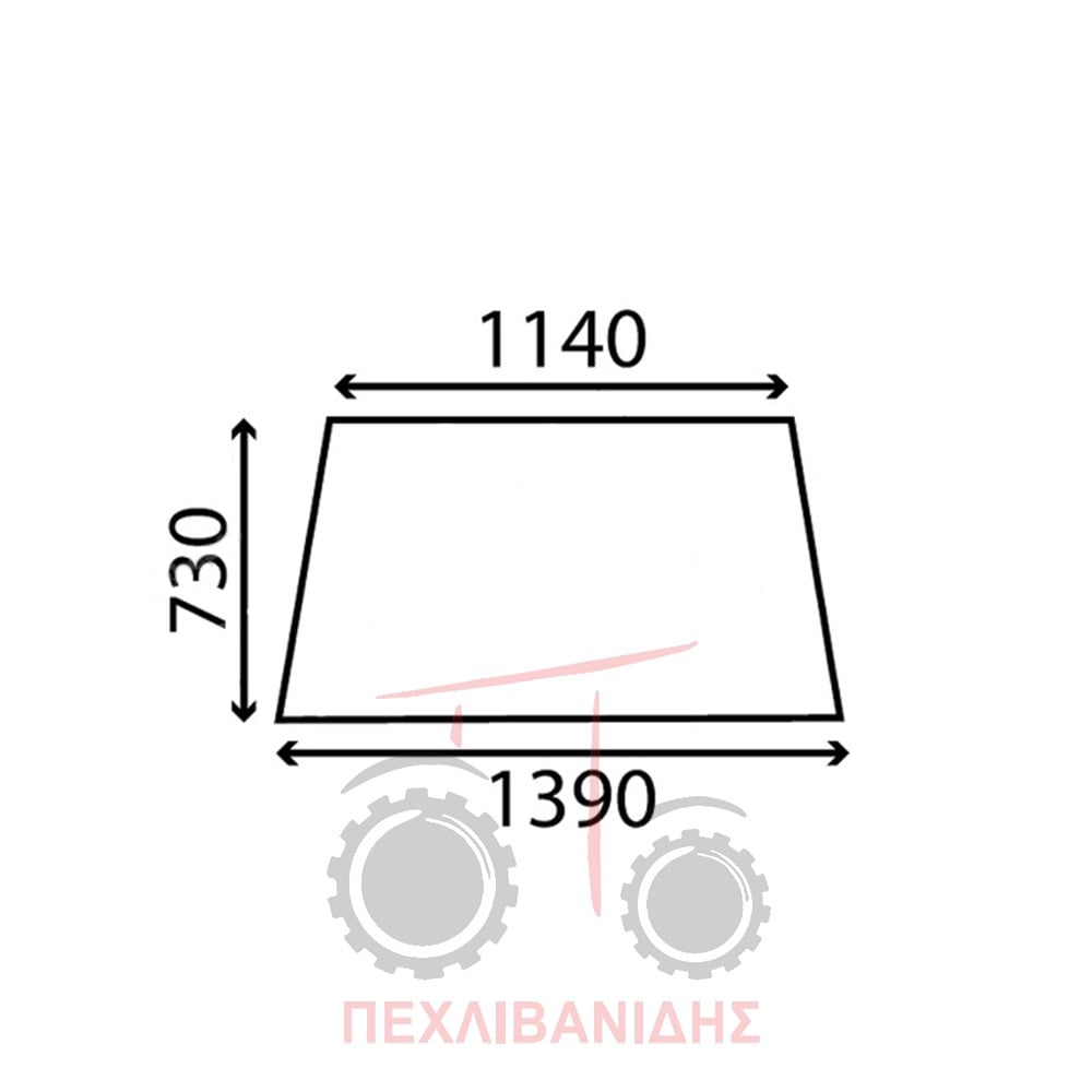 Τζάμι ανεμοθώρακα Landini 12500-14500