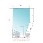 Μπροστά δεξί κάτω τζάμι Massey Ferguson 5400-6100-6200-7400-8100-8200 Μπροστά δεξί κάτω τζάμι Massey Ferguson 5400-6100-6200-7400-8100-8200