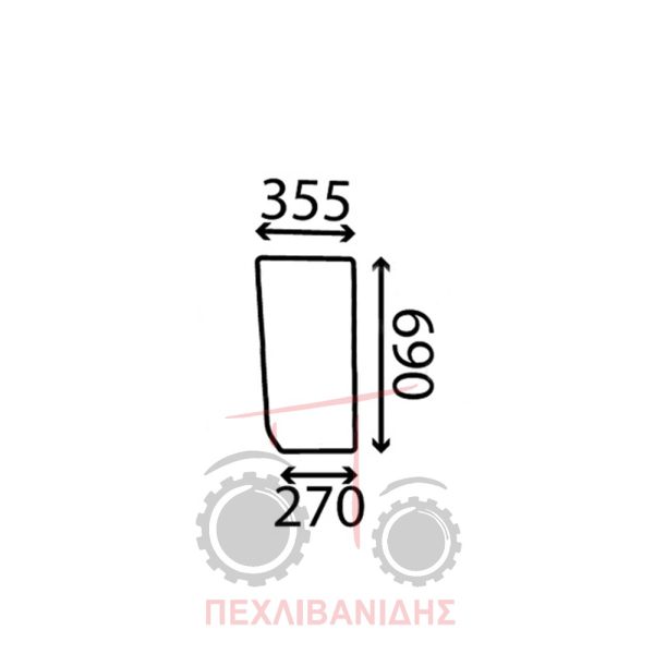 Τζάμι εμπρός Massey Ferguson 3635-3645-3650