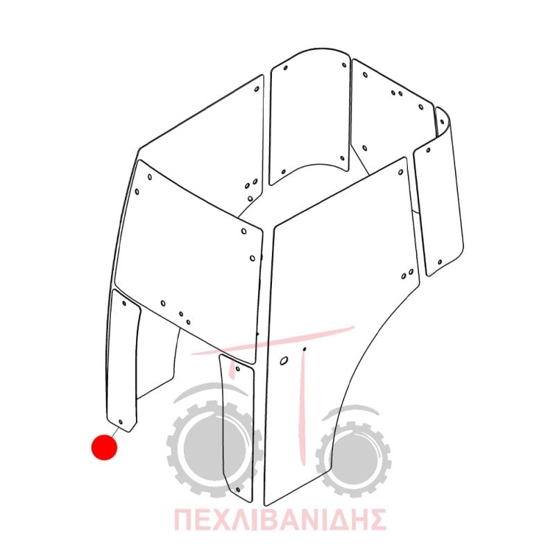 Μπροστά δεξί τζάμι Massey Ferguson 3600