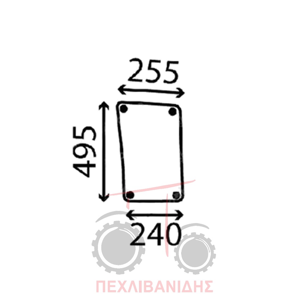 Παράθυρο καμπίνας Massey Ferguson 1014-387-397