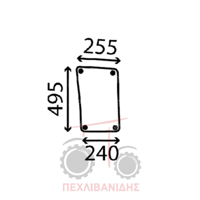 Παράθυρο καμπίνας Massey Ferguson 1014-387-397 Παράθυρο καμπίνας Massey Ferguson 1014-387-397