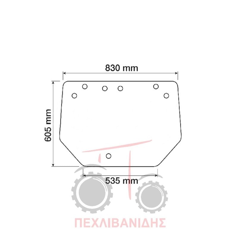 Παράθυρο καμπίνας Massey Ferguson 354F-364F-374F-394F