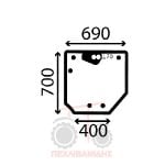 Tζάμι πίσω καμπίνας Massey Ferguson 3300-3400 Tζάμι πίσω καμπίνας Massey Ferguson 3300-3400