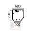 Tζάμι πίσω καμπίνας Massey Ferguson 3300-3400
