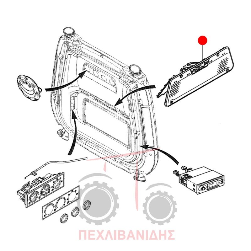Βάση μηχανισμού ανακύκλωσης aircondition καμπίνας Massey Ferguson 3600