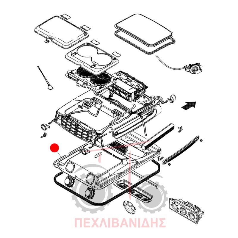 Επένδυση οροφής Massey Ferguson 3600