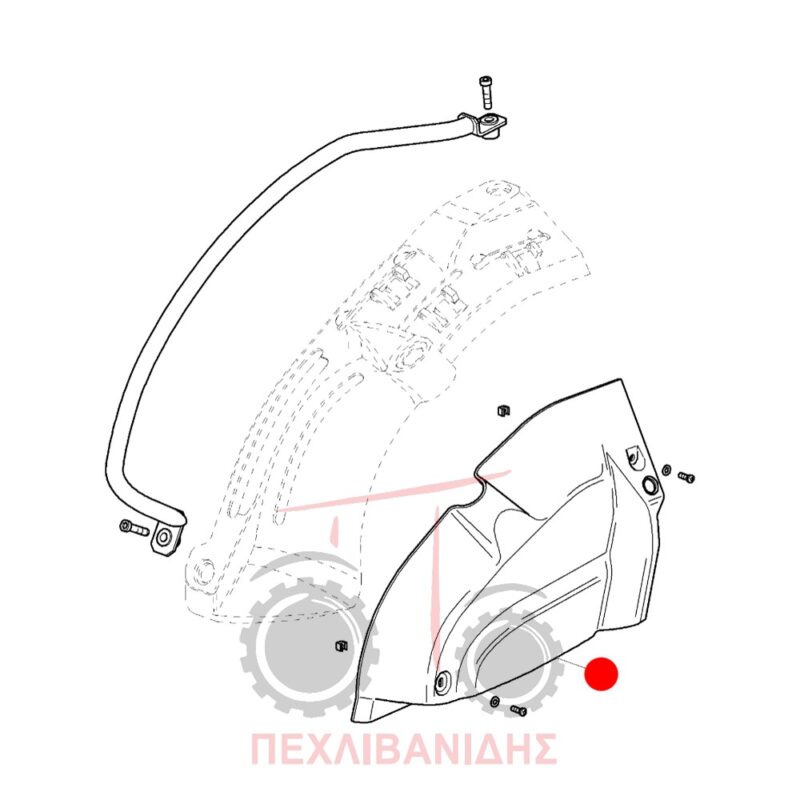 Πλαστικό πλαϊνό καπάκι Massey Ferguson 3300-3400 Πλαστικό πλαϊνό καπάκι Massey Ferguson 3300-3400