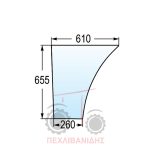 Τζάμι πόρτας Massey Ferguson 355-365-375-390-398-399 Τζάμι πόρτας Massey Ferguson 355-365-375-390-398-399