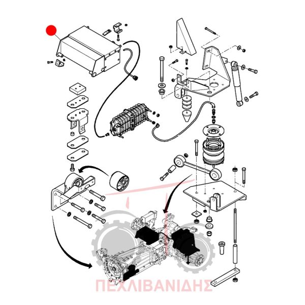 Κουτί κομπρεσέρ καμπίνας κομπλέ Massey Ferguson 6400-7400-8400