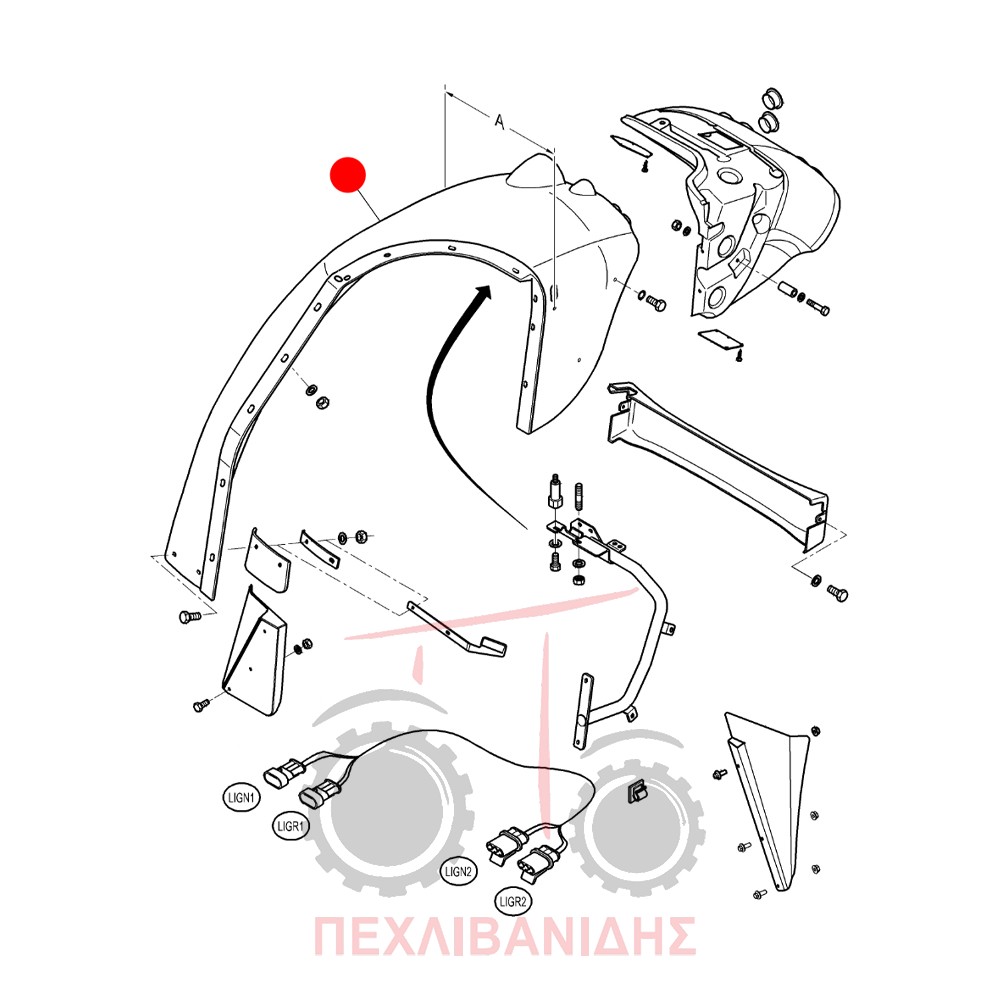Αριστερή προέκταση φτερού Massey Ferguson 6400-7400-8400