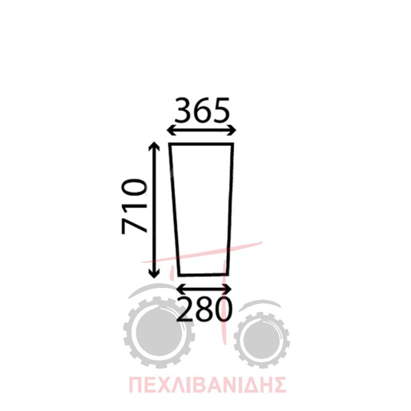Τζάμι καμπίνας Massey Ferguson 2640-2680 Τζάμι καμπίνας Massey Ferguson 2640-2680