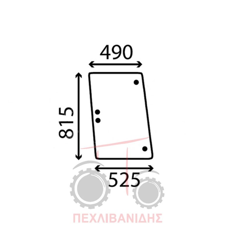 Πλαϊνό τζάμι Massey Ferguson 274-294