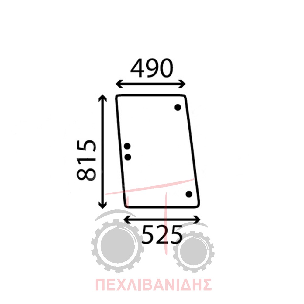 Πλαϊνό τζάμι Massey Ferguson 274-294