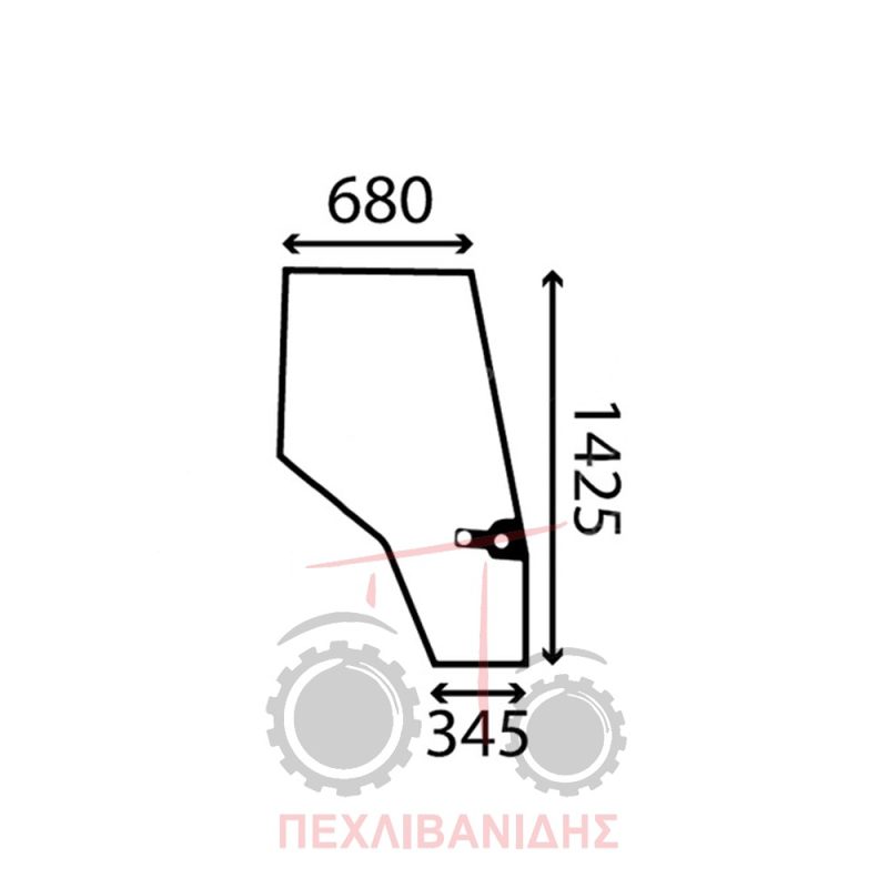 Τζάμι πόρτας Massey Ferguson 4435-4445-4455 Τζάμι πόρτας Massey Ferguson 4435-4445-4455