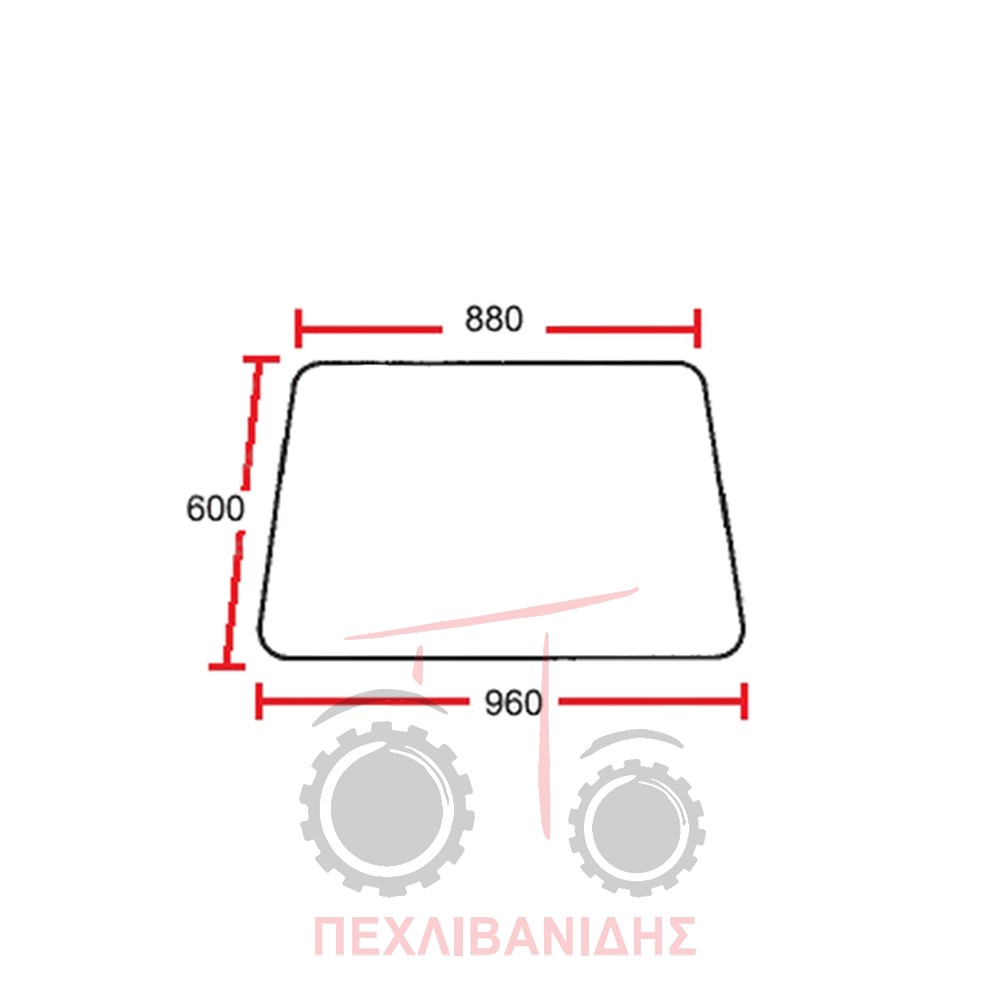 Τζάμι παραθύρου Massey Ferguson 575-590-595