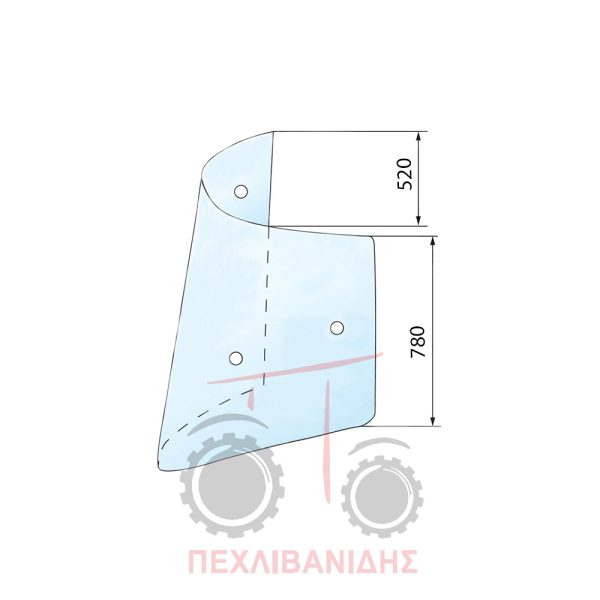 Τζάμι καμπίνας Massey Ferguson 4200-4300