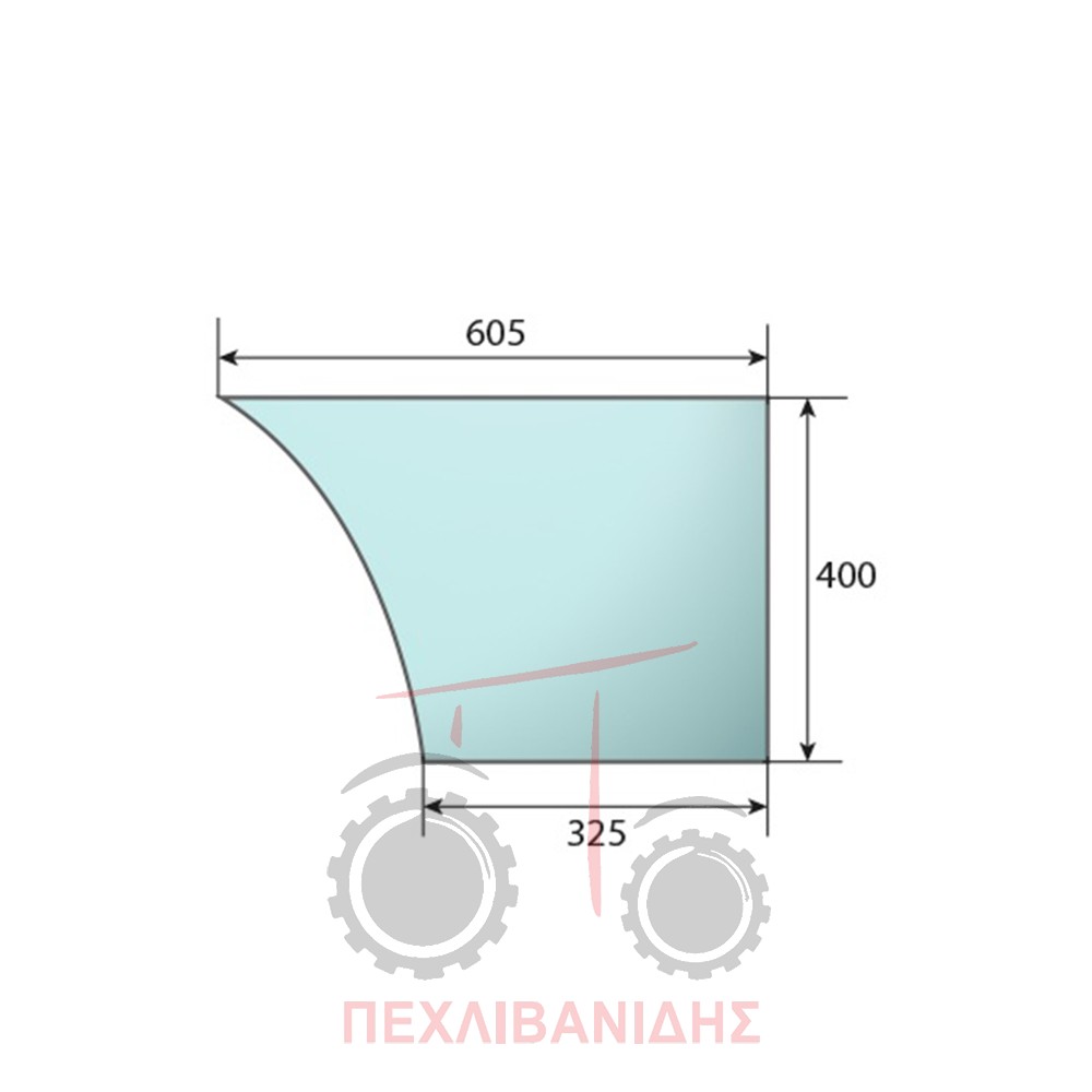 Τζάμι πόρτας Massey Ferguson 365-390-398-399