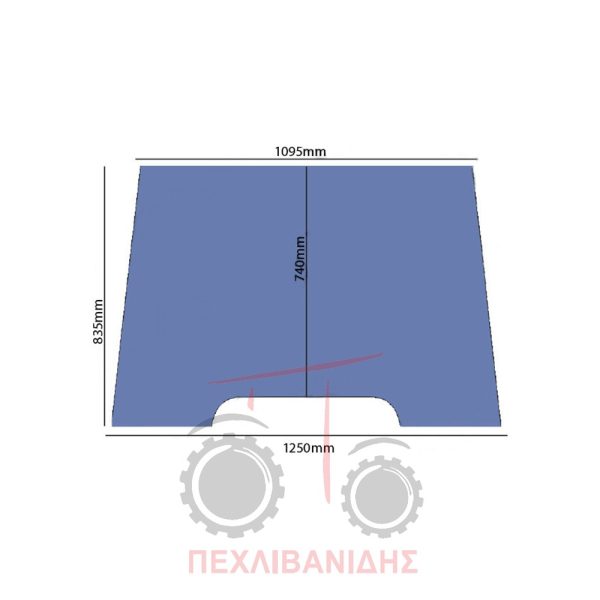 Τζάμι καμπίνας Massey Ferguson 300