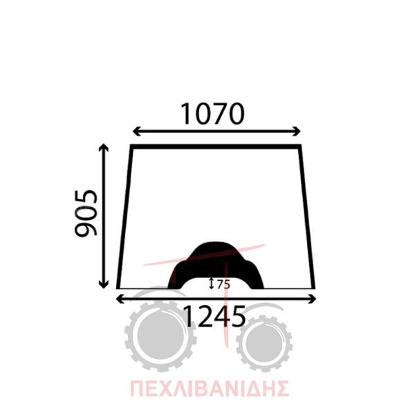 Τζάμι καμπίνας Massey Ferguson 4255-4260