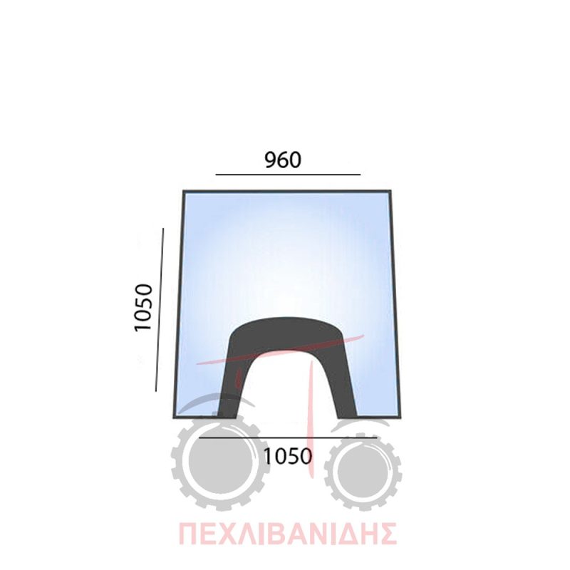 Τζάμι καμπίνας Massey Ferguson 4445-4455