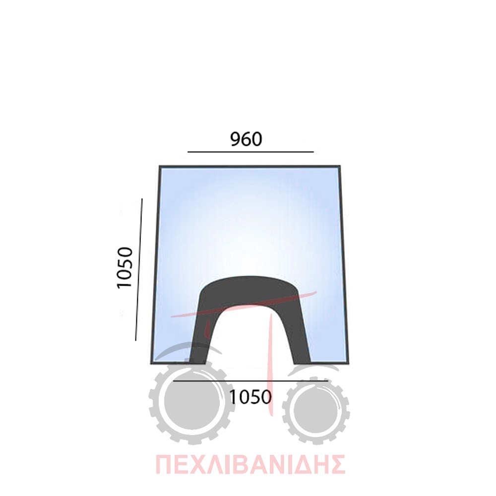 Τζάμι καμπίνας Massey Ferguson 4445-4455