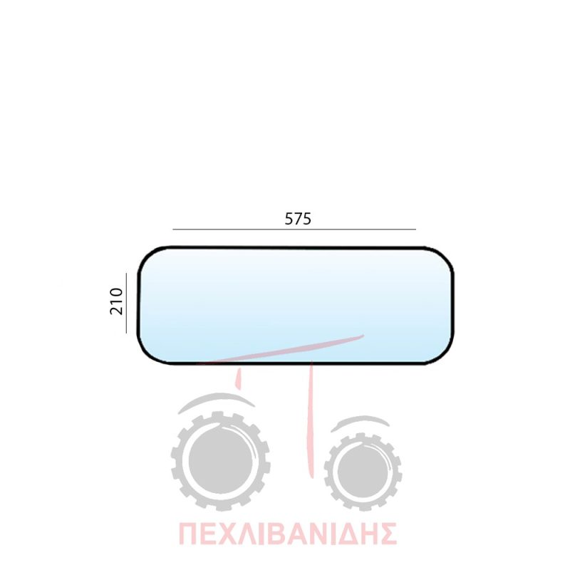 Τζάμι καμπίνας Massey Ferguson 6180-6280-8130-6400 Τζάμι καμπίνας Massey Ferguson 6180-6280-8130-6400
