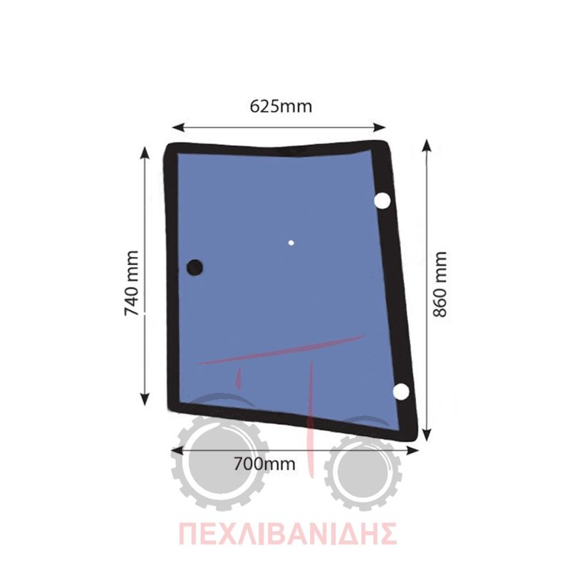 Τζάμι καμπίνας Massey Ferguson 6100-6200-6400-8100-8200