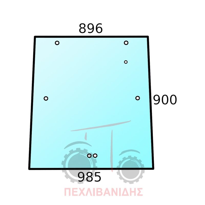 Πίσω τζάμι καμπίνας Massey Ferguson 3080-3125-3655-3690