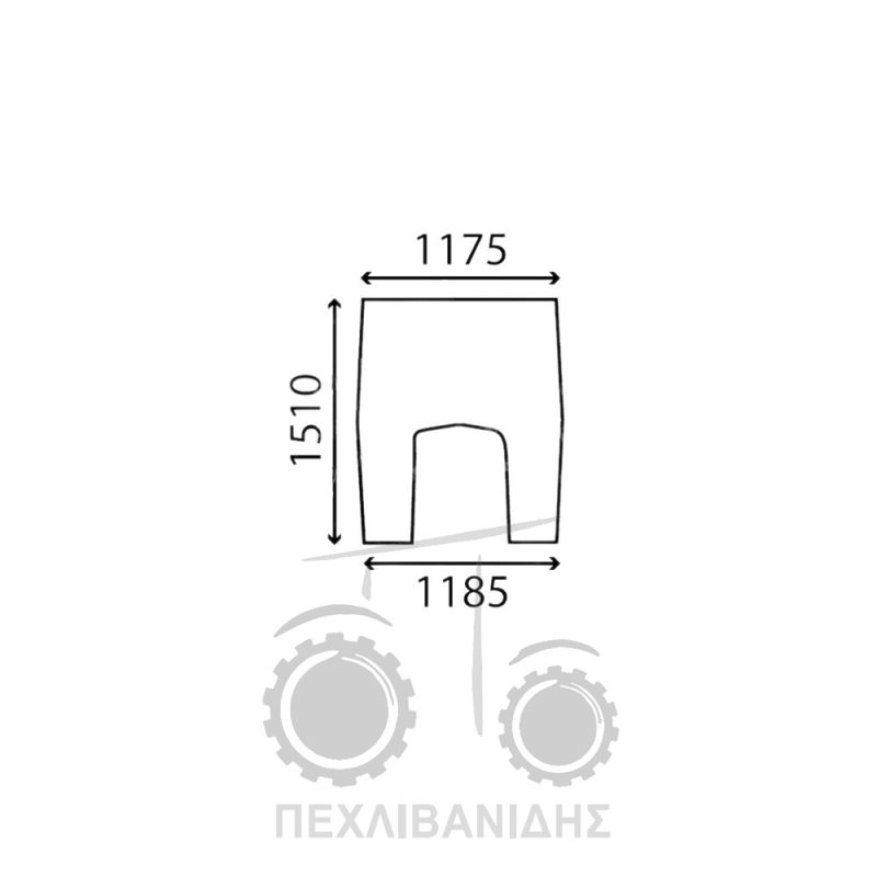 Τζάμι καμπίνας εμπρός Massey Ferguson 2640-2680