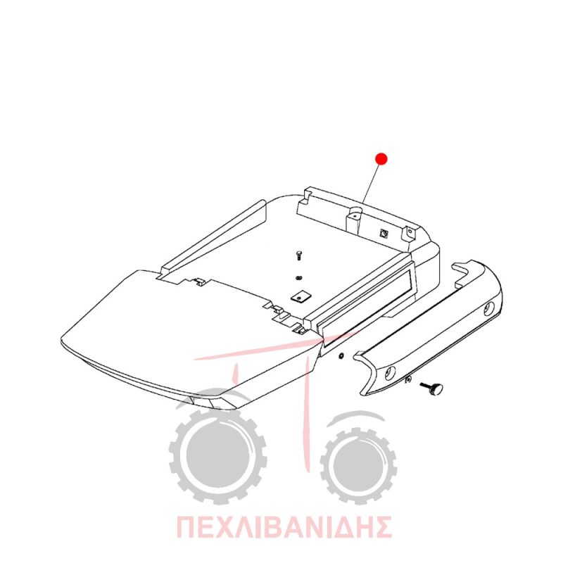 Πλαστικό καπάκι οροφής μεσαίο Massey Ferguson 3300-3400 Πλαστικό καπάκι οροφής μεσαίο Massey Ferguson 3300-3400