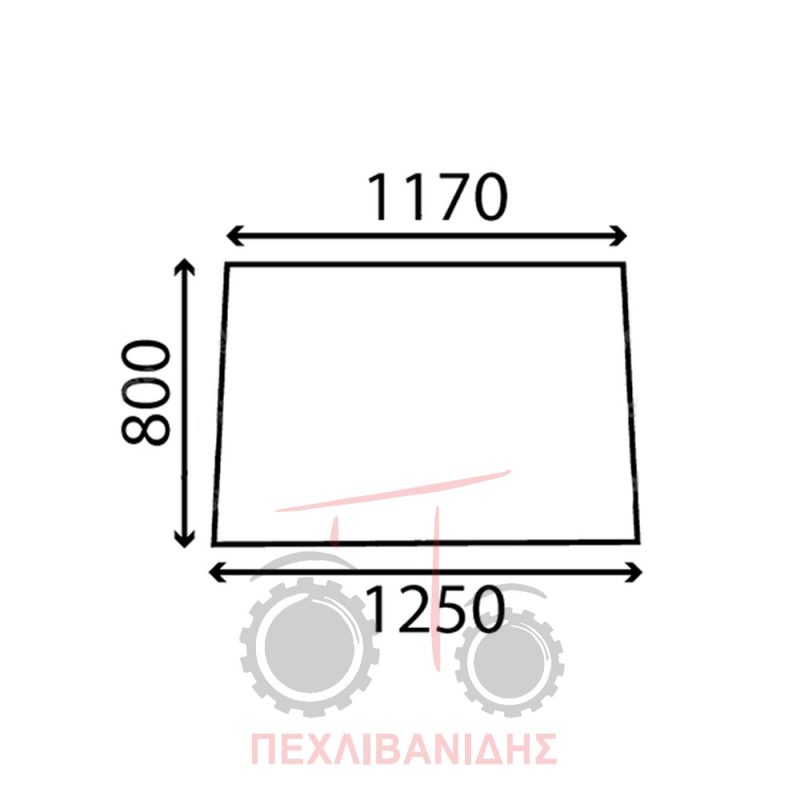 Τζάμι εμπρός καμπίνας Massey Ferguson 2600-2720-2725