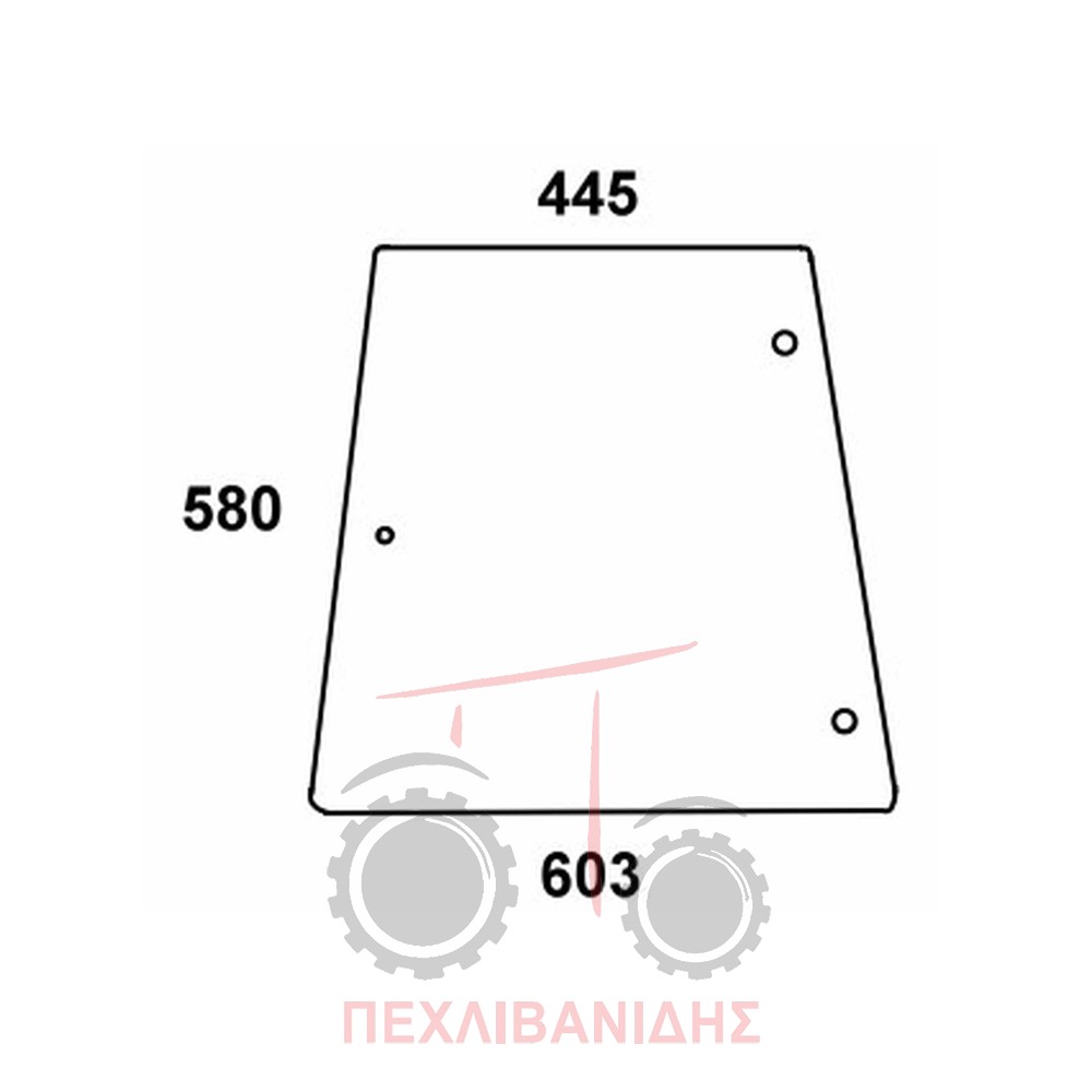 Τζάμι καμπίνας Massey Ferguson 390-398-399
