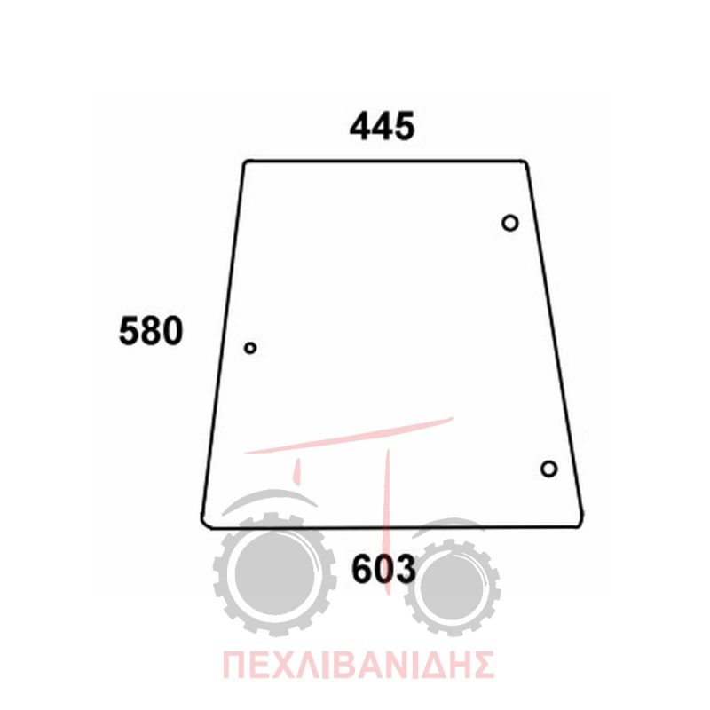 Τζάμι καμπίνας Massey Ferguson 390-398-399